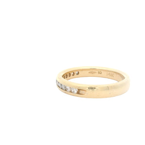 Channel Set Diamond Wedding Ring 14K Yellow Gold