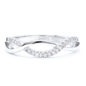 Diamond Infinity Band 14K White Gold