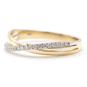 Diamond Twist Band 14K Yellow Gold