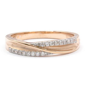 Diamond Twist Band 14K Rose Gold