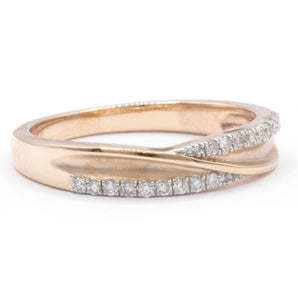 Diamond Twist Band 14K Rose Gold