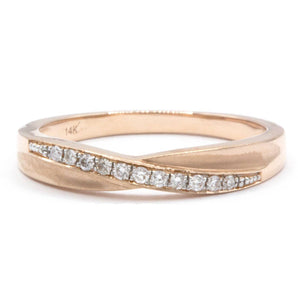 Diamond Twist Band 14K Rose Gold