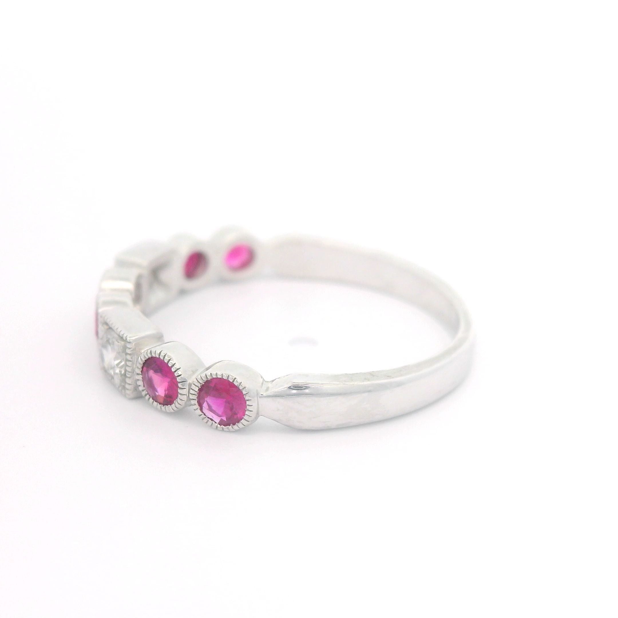 Ruby and Diamond Ring 14KW