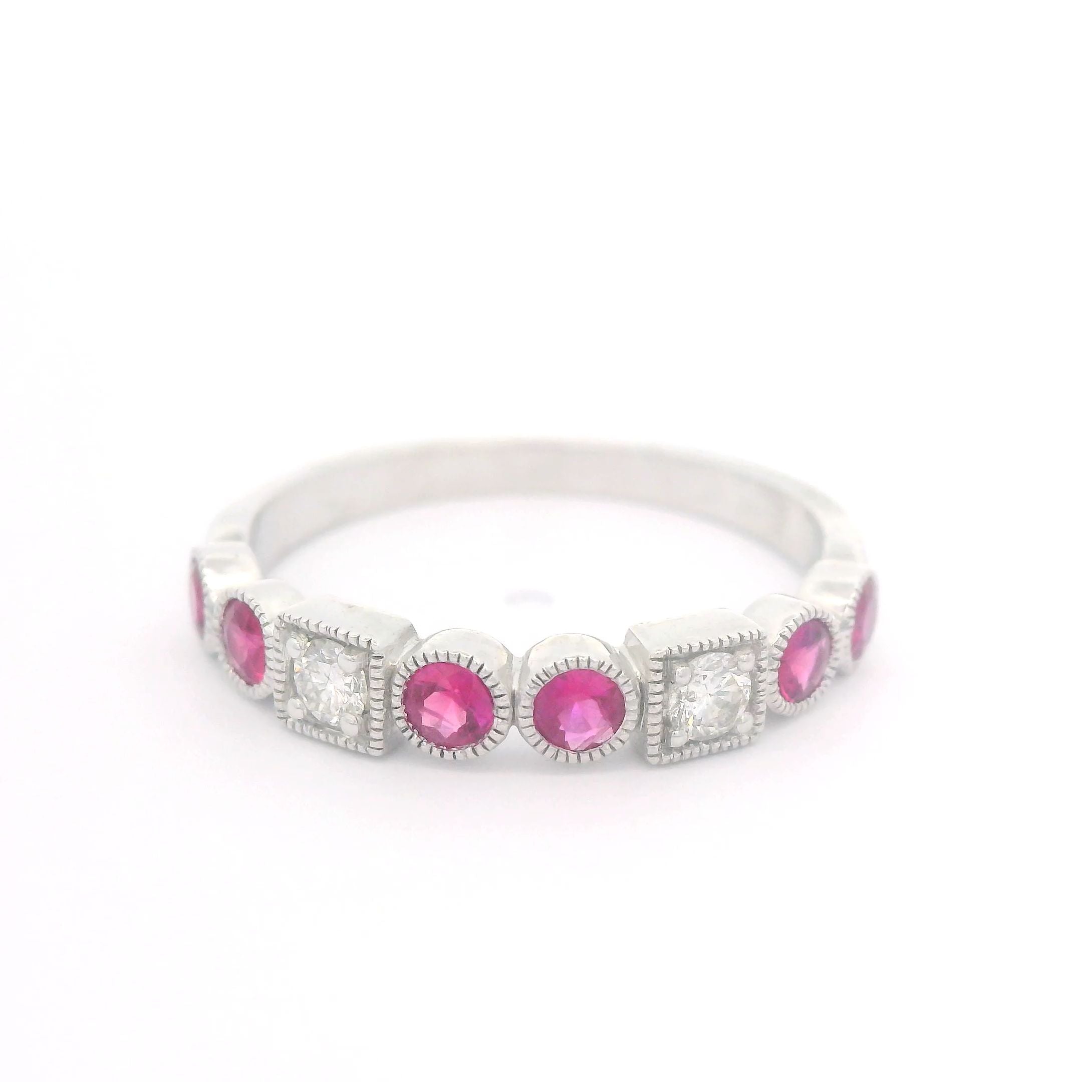 Ruby and Diamond Ring 14KW