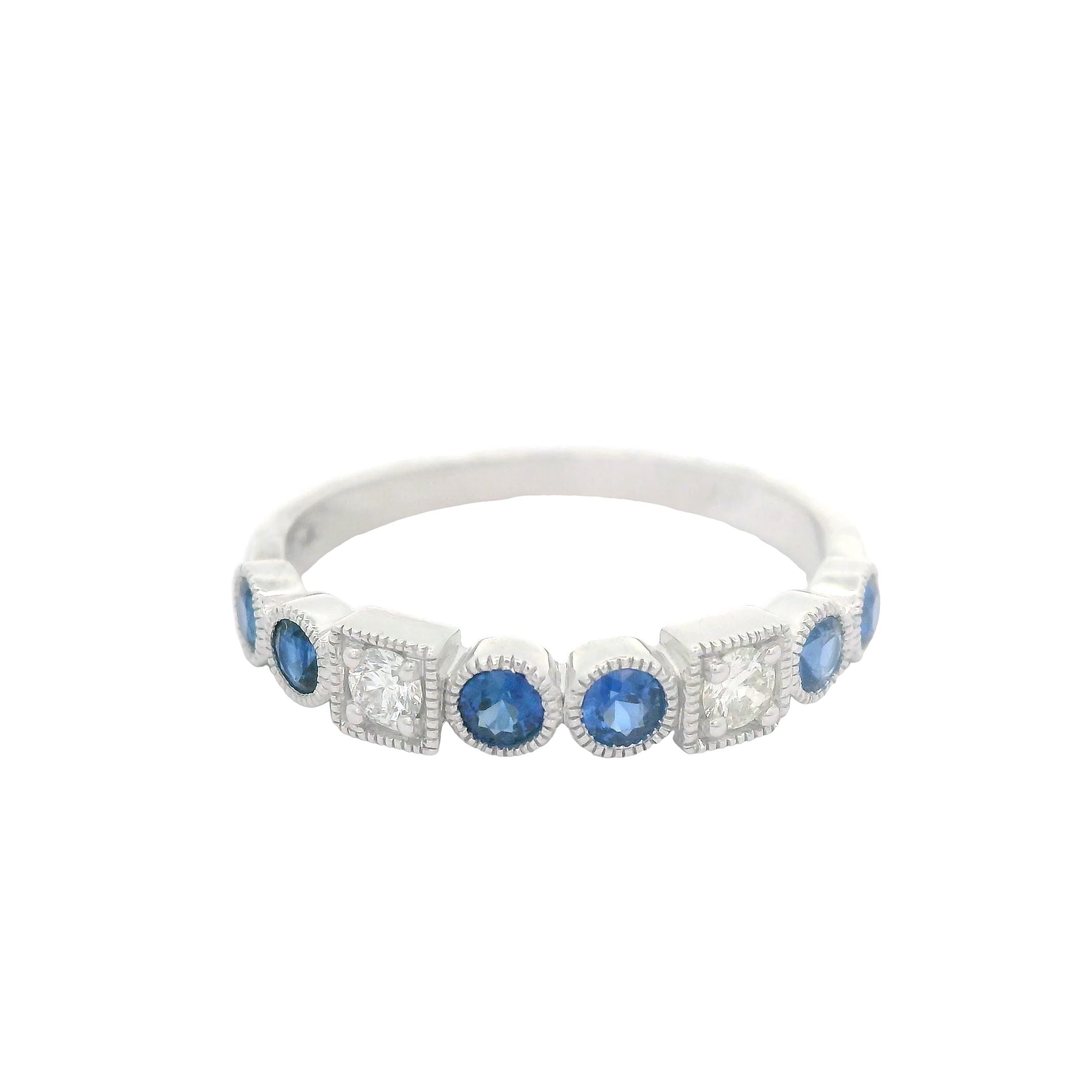 Sapphire and Diamond Ring 14KW