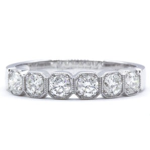 Round Diamond Wedding Band 14KW