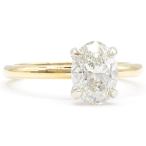 1.60CT Oval Diamond Solitaire Engagement Ring 14K Yellow Gold