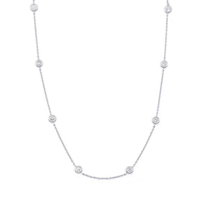 .61 CTW Diamond By The Yard Necklace 14K White Gold