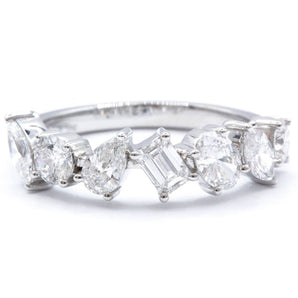 1.50 CTW Mixed Shape Diamond Ring 14K White Gold