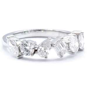 1.50 CTW Mixed Shape Diamond Ring 14K White Gold