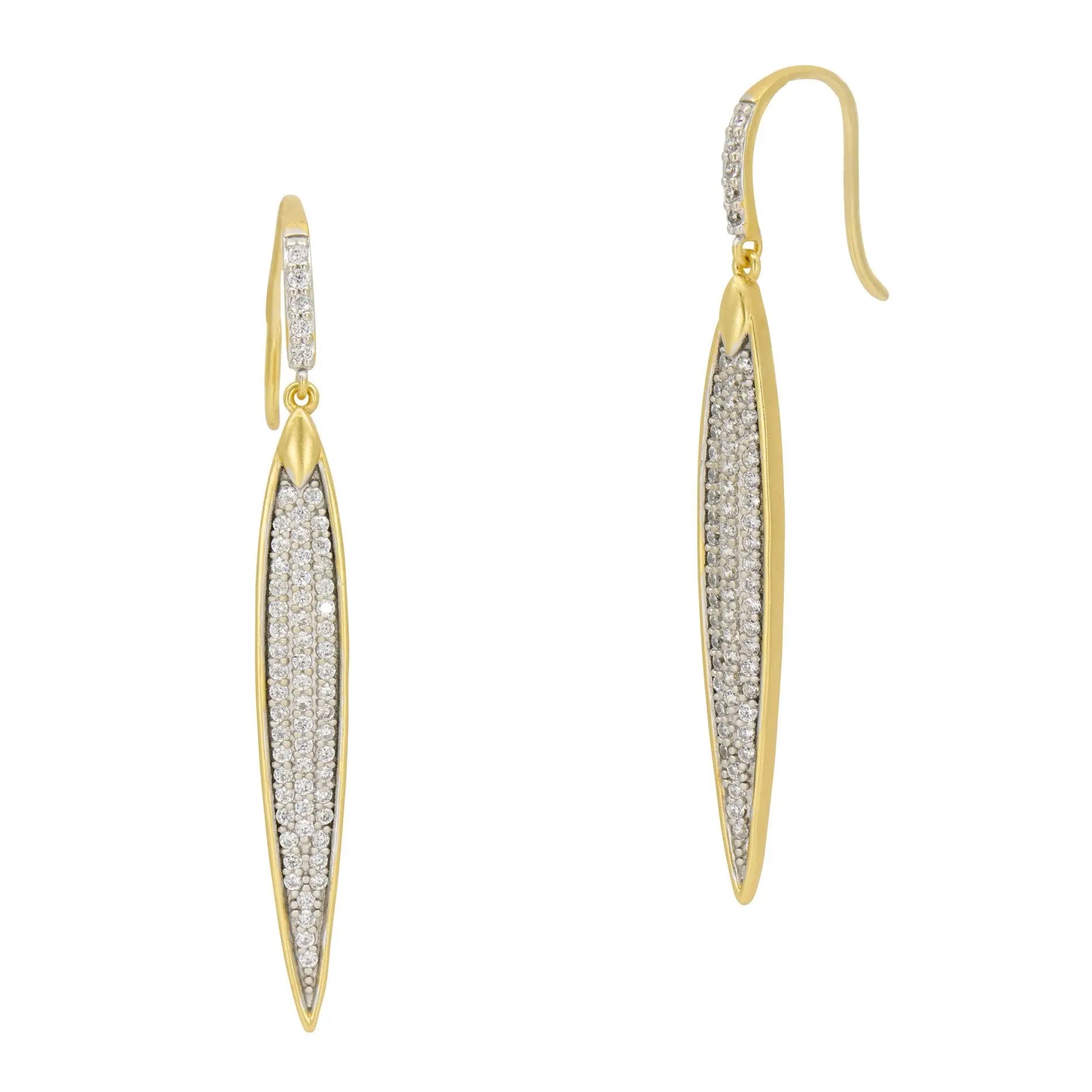 FR Petals and Pavé Large Hook Earring
