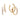 0.65 Carat Diamond Double Hoop Earrings 14K Yellow Gold