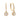 0.52 Carat Diamond Halo Drop Earrings 14K Yellow Gold