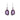 Amethyst Earrings with Ruby and Diamond Halo 14K White Gold