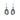 Blue Topaz Earrings with Sapphire and Diamond Halo 14K White Gold
