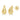 Chunky Raindrop Earrings 14K Yellow Gold
