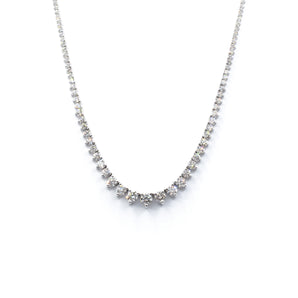 6.57 CTW Diamond Graduated Tennis Necklace 14K White Gold