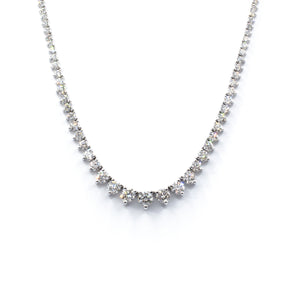 6.57 CTW Diamond Graduated Tennis Necklace 14K White Gold