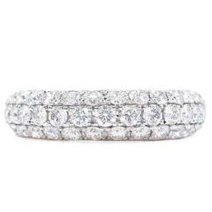 1.50 Carat Pave Diamond Band 14K White Gold
