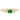 Emerald and Diamond Three-Stone Bezel Ring 14K Yellow Gold