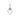 Swiss Blue Topaz and Diamond Kite-Shaped Pendant 14K White Gold