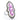 Pink Sapphire, White and Brown Diamond Elongated Ring 18K White Gold