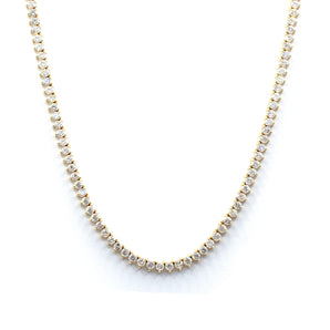 7.2 CTW Diamond Tennis Necklace 14KY