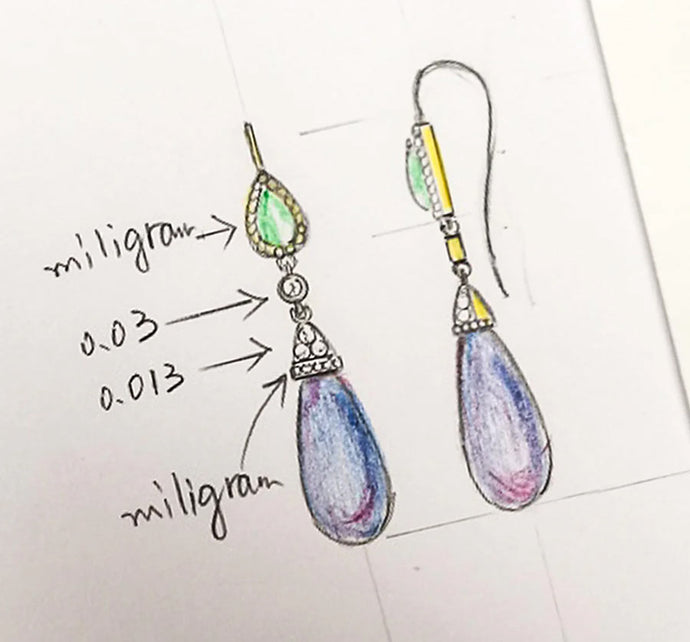 custom jewelry design sketch