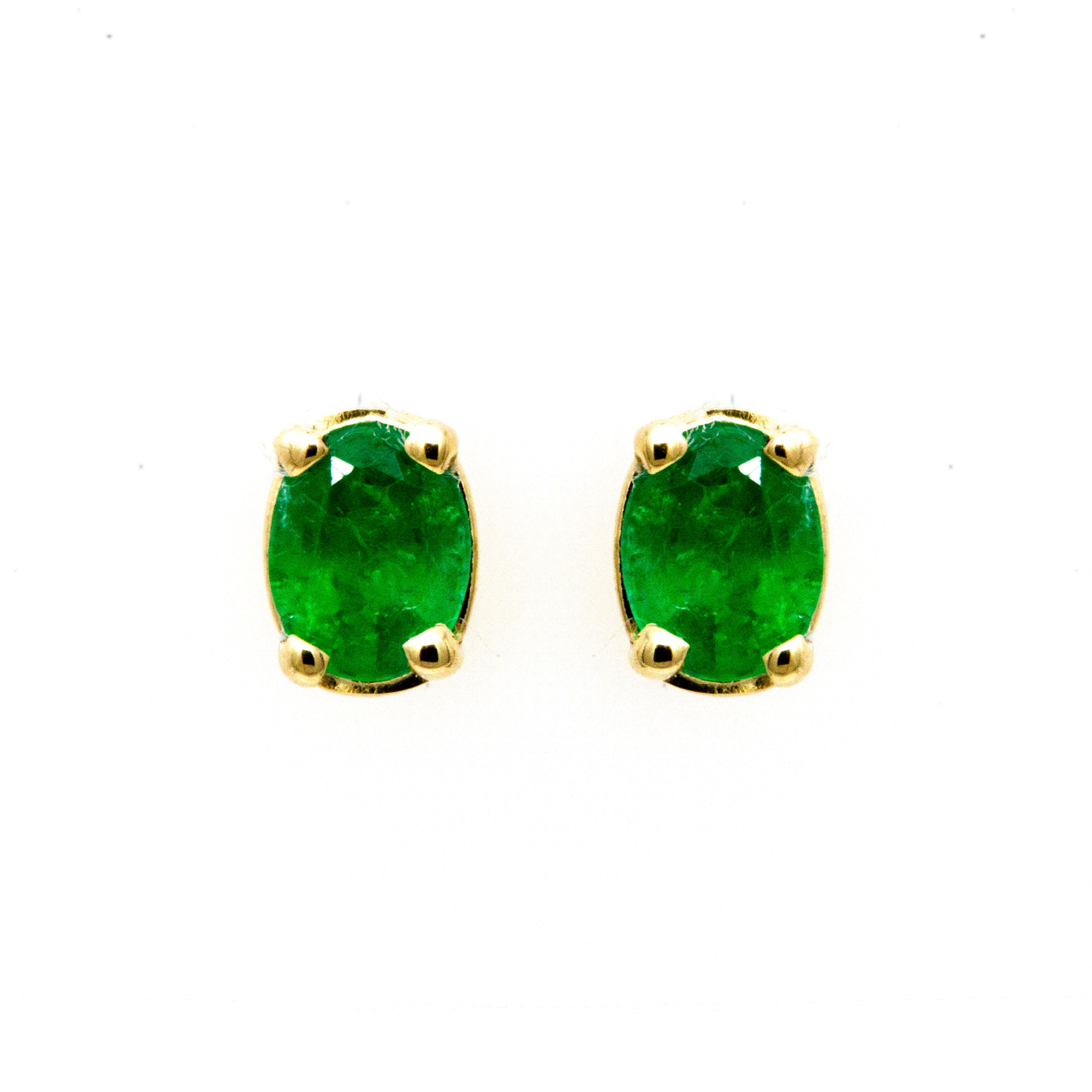 .56 CTW Emerald Stud Earrings