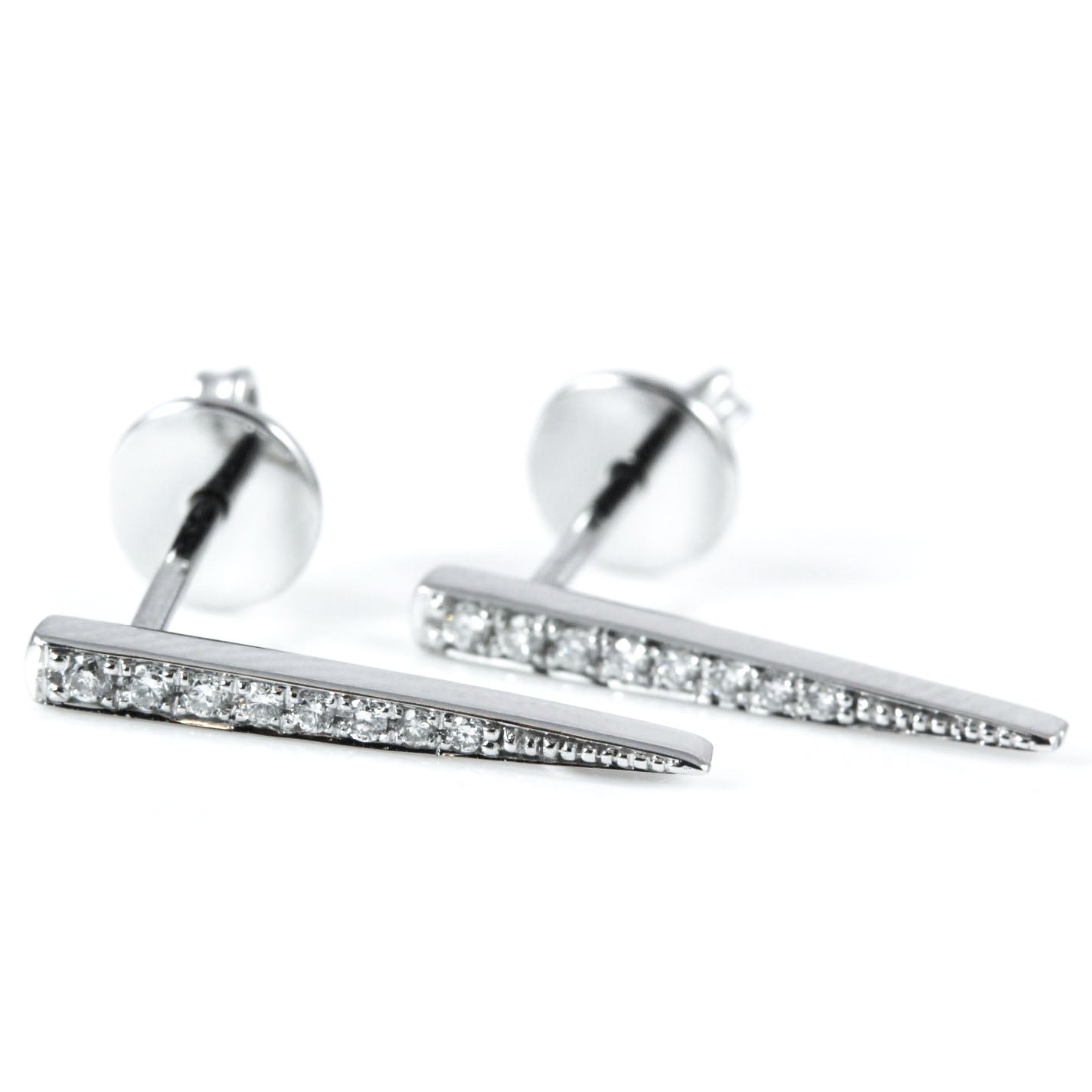 0.11 CTW Diamond Spike Earrings