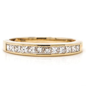 Princess Diamond Wedding Band 14KY